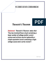 Theory of Thevenin Theorem