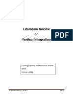 Vertical Integration Literature Review PDF 281 KB