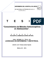 Tesis Conocimientos de M.A. en Adolescentes PDF