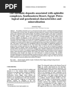 The Chromite Deposits Associated With Ophiolite Complexes, Southeastern Desert, Egypt Petrological and Geochemical Characteristics and Mineralization