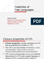 Closure Properties of Context-Free Languages: Osama Awwad