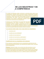 Análisis de Las Industrias y de La Competencia