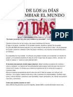 El Reto de Los 21 Días para Cambiar El Mundo