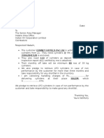 Distributor Request Letter For Direct Supply, 5% - Filled