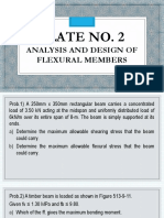 Plate No. 2: Analysis and Design of Flexural Members