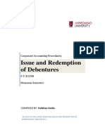 CourseMat Issue and Redemption of Debentures (Along With Solution)