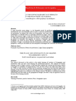 O Lugar Como Espacialidade Na Formação Do Professor de Geografia - Breves Considerações Sobre Práticas Curriculares