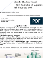 Unit 3 - Logistics Costs