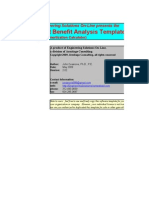 Cost Benefit Analysis Template: Engineering Solutions On-Line Presents The