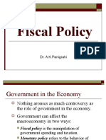 Fiscal Policy: Dr. A.K.Panigrahi