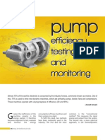 Pump Efficiency Testing and Monitoring Using Thermodynamic Method