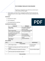 Setting Sterile Tray For Surgery