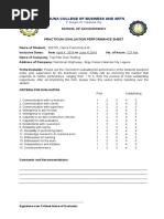 Evaluation Form Ojt