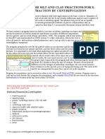 Procedures - Separation of The Silt and Clay Fractions by Centrifugation