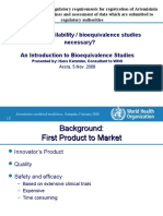 Why Are Bioavailability / Bioequivalence Studies Necessary? An Introduction To Bioequivalence Studies