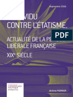 Jérôme Perrier: L'individu Contre L'étatisme. Actualité de La Pensée Libérale Française (XIXe Siècle)