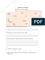 Atividades de Matemática 3 Ano 