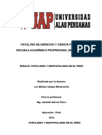 Populismo y Neopopulismo en El Perú