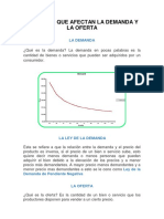 Factores Que Afectan La Demanda y La Oferta