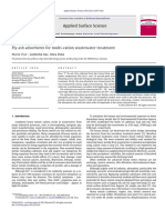 Fly Ash Adsorbents For Multi-Cation Wastewater Treatment: Applied Surface Science