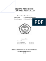 Makalah 1 (Sejarah Pendidikan Islam Masa Rasulullah)