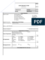 Leave Request Form Template