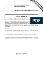 9708 Economics: MARK SCHEME For The October/November 2006 Question Paper