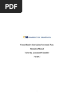 Comprehensive Curriculum Assessment Plan: Operation Manual University Assessment Committee Fall 2013