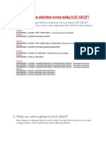 7) How To Design Selection Screen (ABAP)