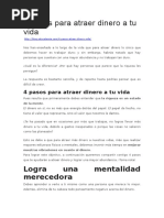 4 Pasos para Atraer Dinero A Tu Vida