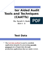 Computer Aided Audit Tools and Techniques (Caatts) : Ma. Reneth S. Bade Bsa 4 - 8