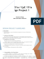 Design Project 1 Lectures