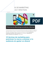 15 Técnicas de Marketing Económicas y Efectivas