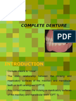 Occlusion in Complete Denture