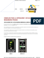 Aplicaciones de La Excavadora Hidráulica - Modo Económico PDF