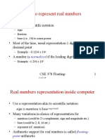 How To Represent Real Numbers: - in Decimal Scientific Notation