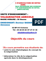 Cours de Vulgarisation Agricole