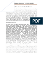 Teoría Matemática de La Información Claude Shannon