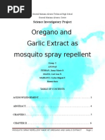 SIP Oregano and Garlic As Mosquito Spray Repellant