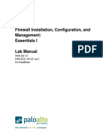 Firewall Installation, Configuration, and Management: Essentials I Lab Manual