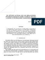 El Estado Actual de Las Relaciones Internacionales Como Ciencia Social - Kepa Sodupe