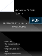 Defnese Mechanism of Oral Cavity