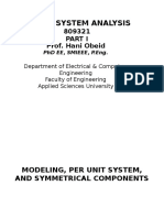 Power System Analysis: 809321 Prof. Hani Obeid