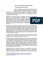 Pluralismo Politico y Las Estabilidad Del Sistema Partidario