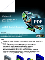 ANSYS Explicit Dynamics 120 Workshop 01