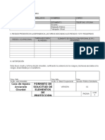 Formato de Solicitud de Elementos de Proteccion Personal Epp