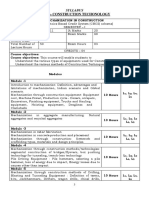 M.Tech-Construction Techonology: Syllabus