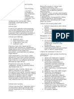 Acute Critical Care Nursing Handout