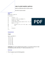 C Interview Programs To Print Number Patterns