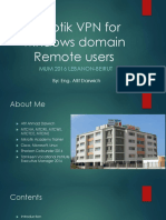 Mikrotik VPN For Widows Domain Remote Users